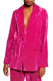 Topshop Crinkle Velvet Jacket at Nordstrom